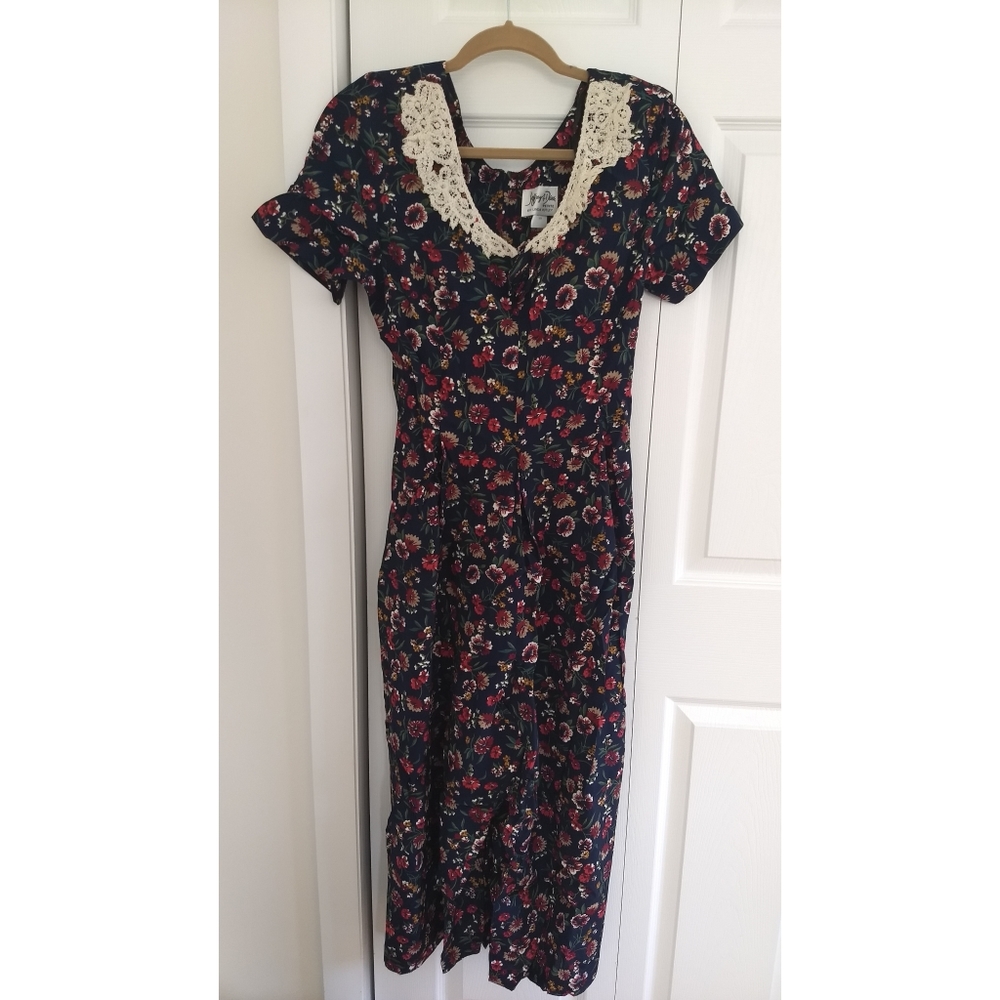 Vintage Jeffrey & Dara Floral Wide Leg Jumpsuit